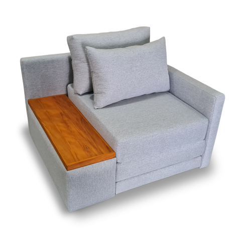 Poltrona Cama | Tampo Lateral | Tecido Linho | Medida 100cm | Deva 04