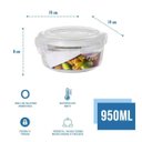 Ver imagem 6 de Jogo 9 Pote Vidro Hermético Marmita Kit Redondo 3 Tamanhos