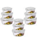 Ver imagem 1 de Jogo 9 Pote Vidro Hermético Marmita Kit Redondo 3 Tamanhos