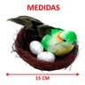 Kit 12 Decoração Pássaros Ovos Ninho Artesanal Enfeite 15cm - 2
