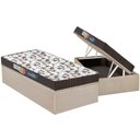 Ver imagem 1 de Cama Box Baú Solteiro: Colchão Anatômico Polar D28 / EP Orthoface Class + Base CRC Suede Clean(