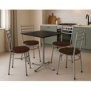 Ver imagem 4 de Conjunto Mesa Cinza 70x70cm Tampo Preto com 4 Cadeiras Epoxi