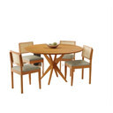 Ver imagem 2 de Mesa Simpatia 1,08 4 Cadeiras Jade Linho Jcm Cinamomo