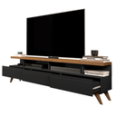 Ver imagem 5 de Rack para Sala TV 70 Polegadas Vivare 1.8 Wood Moderno Preto/Freijo