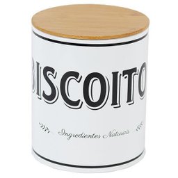 Pote Lata Redondo Porta Biscoitos Bolacha Metal Tampa 2,3L - 3