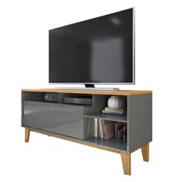 Rack Bancada Tauros 2 Portas TV 55 136x69 Cinza/Tauari - 2