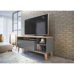 Rack Bancada Tauros 2 Portas TV 55 136x69 Cinza/Tauari - 1