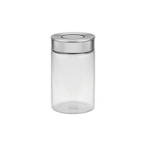 Pote De Vidro Tramontina Purezza Com Tampa Aço Inox 10Cm 1L