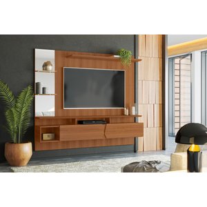 Painel para Tv até 55 Sala de Estar com Espelho Intense Lukaliam:jequitiba