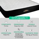 Ver imagem 2 de Cama Box Viúvo Preto Colchão Orthopedic D33 Vstore