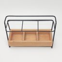 Ver imagem 2 de Porta Utensílios De Madeira E Metal Wood Rack Preto