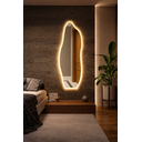 Ver imagem 2 de Espelho Orgânico 70cm com Led Amarelo – Iluminação Aconchegante e Sofisticada