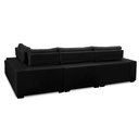 Ver imagem 5 de Sofá de Canto Retrátil e Reclinável com Molas 3,00x2,00 Berlim Suede Preto Mirra Decor