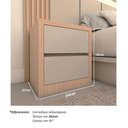 Ver imagem 5 de Kit Quarto sob Medida em Mdf com Cama King Cabeceira e Mesas Carvalho Malva com Titânio