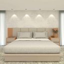 Ver imagem 1 de Kit Quarto sob Medida em Mdf com Cama King Cabeceira e Mesas Carvalho Malva com Titânio