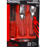 Jogo Talheres Faca Garfo Colher 25 Pçs Jjb Utilidades Verm. - 2
