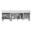 Ver imagem 3 de Kit 2 Balcões Gabinete Pia 150 Cm E Cooktop 70 Cm Veneza Multimóveis Mp2073.964 Branco
