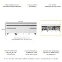 Ver imagem 5 de Kit 2 Balcões Gabinete Pia 150 Cm E Cooktop 70 Cm Veneza Multimóveis Mp2073.964 Branco