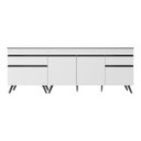 Ver imagem 2 de Kit 2 Balcões Gabinete Pia 150 Cm E Cooktop 70 Cm Veneza Multimóveis Mp2073.964 Branco
