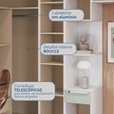 Ver imagem 6 de Guarda-Roupa Infantil Modulado 6 Peças Infinity Verde/Branco Line/Pistache