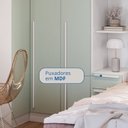 Ver mais imagens de Guarda-Roupa Infantil Modulado 6 Peças Infinity Verde/Branco Line/Pistache