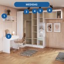 Ver imagem 7 de Guarda-roupa Infantil Modulado 6 Peças Infinity