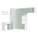 Ver imagem 3 de Guarda-Roupa Infantil Modulado 6 Peças Infinity Verde/Branco/Pistache