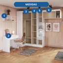 Ver imagem 7 de Guarda-Roupa Infantil Modulado 6 Peças Infinity Verde/Branco Line/Pistache