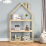 Estante Multiuso Quarto Infantil 3 Prateleiras Montessori Natural Branco Lenise Idimex - 1