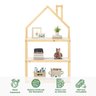 Estante Multiuso Quarto Infantil 3 Prateleiras Montessori Natural Branco Lenise Idimex - 3