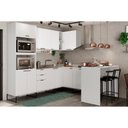 Ver imagem 4 de Gabinete de Cozinha Modulado Balcão Alpha 2508 Canto Reto C/ 1 Porta C/ Tampo 94cm Branco - Carraro