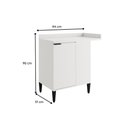 Ver imagem 2 de Gabinete de Cozinha Modulado Balcão Alpha 2508 Canto Reto C/ 1 Porta C/ Tampo 94cm Branco - Carraro