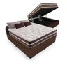 Cama Box Baú King Colchão Molas + Box Bipartido Branca - 1