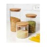 Pote De Vidro 600Ml Com Tampa De Bambu Bahia Oxford - 3