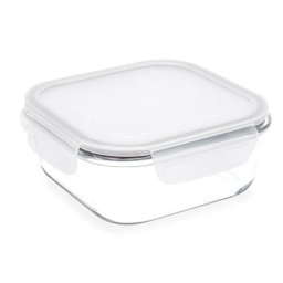 Pote Quadrado Hermético Em Vidro 1,1L Lock&Stock Brinox - 1