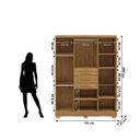 Ver imagem 4 de Guarda-roupa Taurus 6 Portas 3 Gavetas Nature - Vila Rica