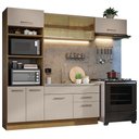 Ver imagem 1 de Armário de Cozinha Completa 270cm Rustic/crema Agata Madesa 04 Rustic/crema Rustic/crema