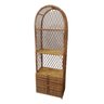 Estante com Porta em Vime (modelo Fino) Verniz - 2