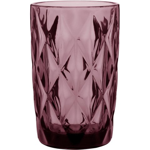 COPO LONG DRINK 13x8x8cm 370ml VIDRO ROSA 6PÇ NH