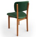 Ver imagem 4 de Kit 4 Cadeiras para Sala de Jantar Cozinha Living Estofada Dara L02 Couríssimo Verde Musgo - Lyam de