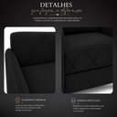Ver imagem 7 de Poltrona Confortável 125cm Daiana Suede Preto Império Decor