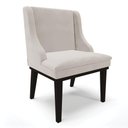 Ver imagem 1 de Cadeira Liz Veludo Base Fixa Madeira Preto - Cor Cinza