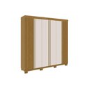 Ver imagem 7 de Guarda Roupa Casal 6 Portas (2 Ripadas) e 6 Gavetas Eliza Cinamomo/off White - Acp