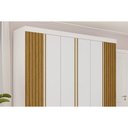 Ver mais imagens de Guarda Roupa Casal 6 Portas (2 Ripadas) e 6 Gavetas Eliza Cinamomo/off White - Acp
