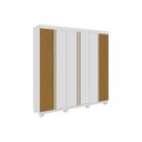 Ver imagem 6 de Guarda Roupa Casal 6 Portas (2 Ripadas) e 6 Gavetas Eliza Cinamomo/off White - Acp