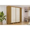 Guarda Roupa Casal 6 Portas (2 Ripadas) e 6 Gavetas Eliza Cinamomo/off White - Acp - 1