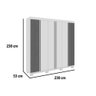 Guarda Roupa Casal 6 Portas (2 Ripadas) e 6 Gavetas Eliza Cinamomo/off White - Acp - 3
