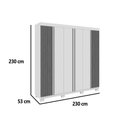 Ver imagem 3 de Guarda Roupa Casal 6 Portas (2 Ripadas) e 6 Gavetas Eliza Cinamomo/off White - Acp