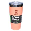Ver mais imagens de Copo Térmico Cerveja Chopp Inox com Tampa Quati 473ml Coral