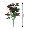 Kit 2 Folhagens Artificial Prime Verde e Vinho Bordô 30cm - 3